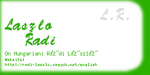 laszlo radi business card